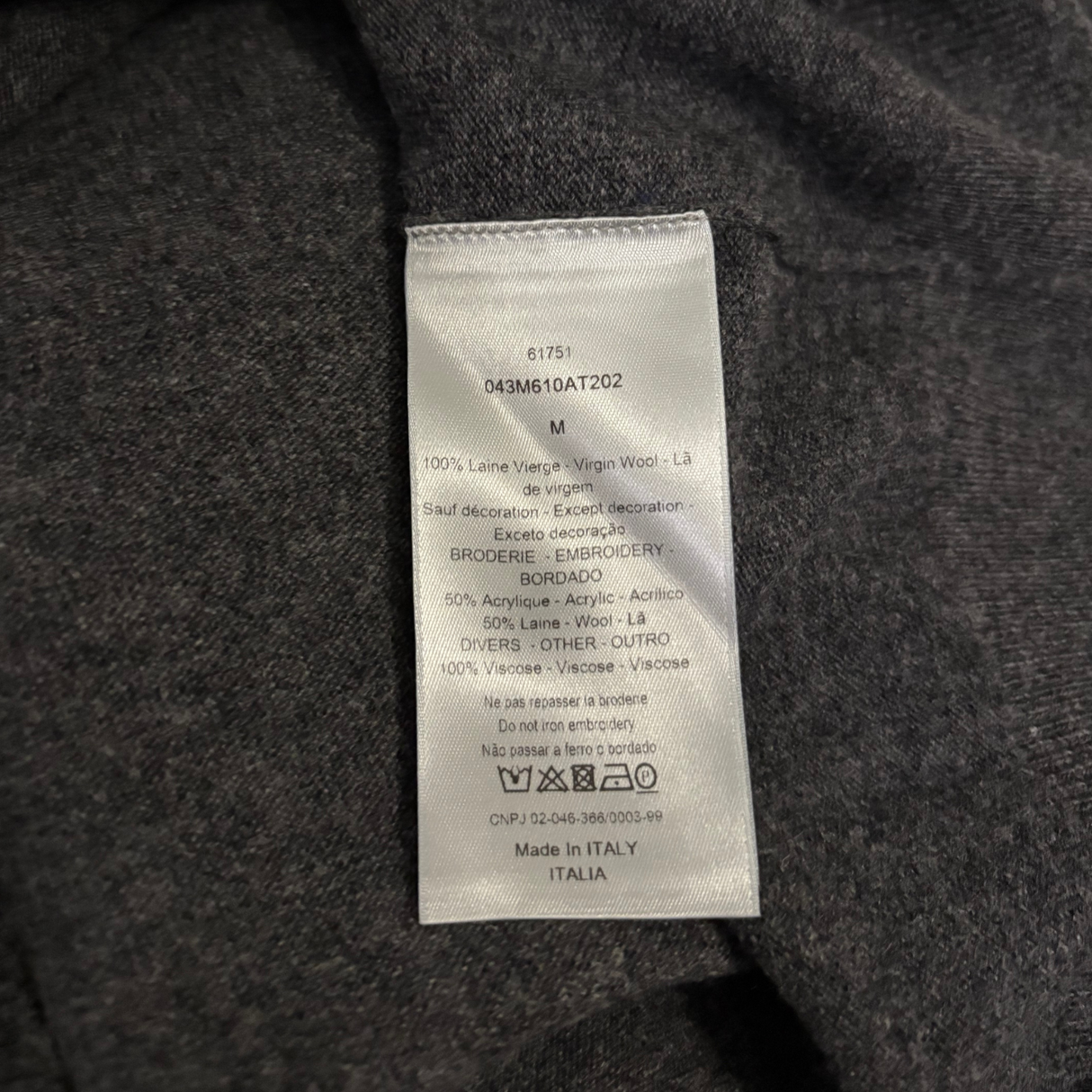 Dior Wool Sweatshirt / M