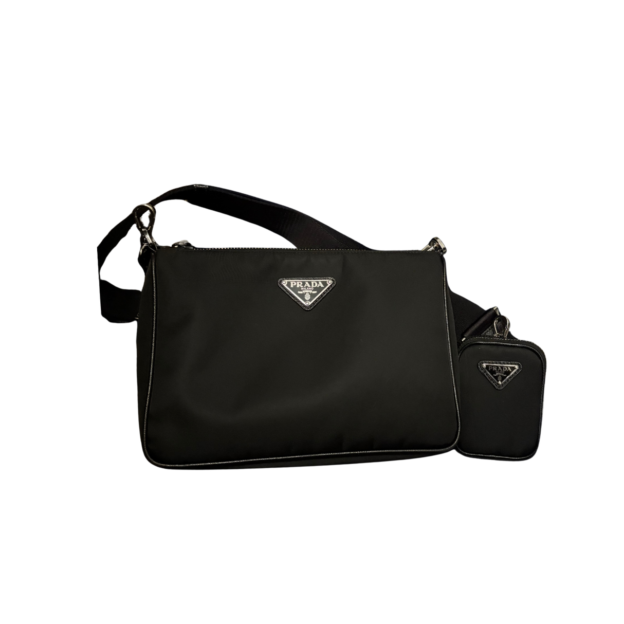 Prada Re-Nylon & Saffiano Leather Shoulder Bag