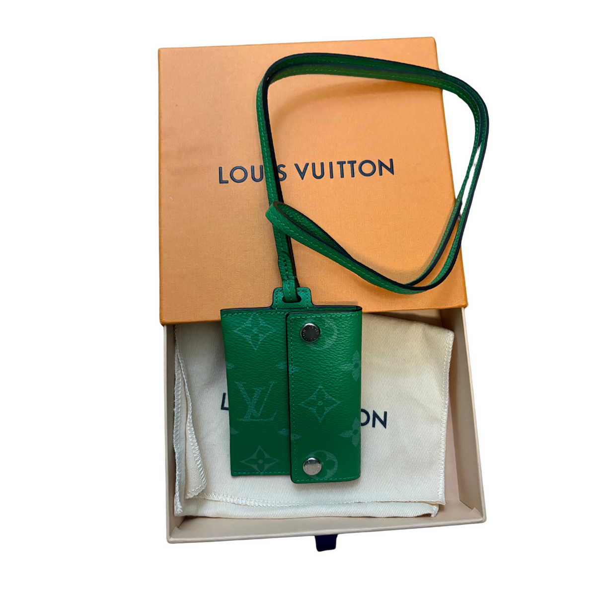 Louis Vuitton Card Holder Necklace Monogram Canvas