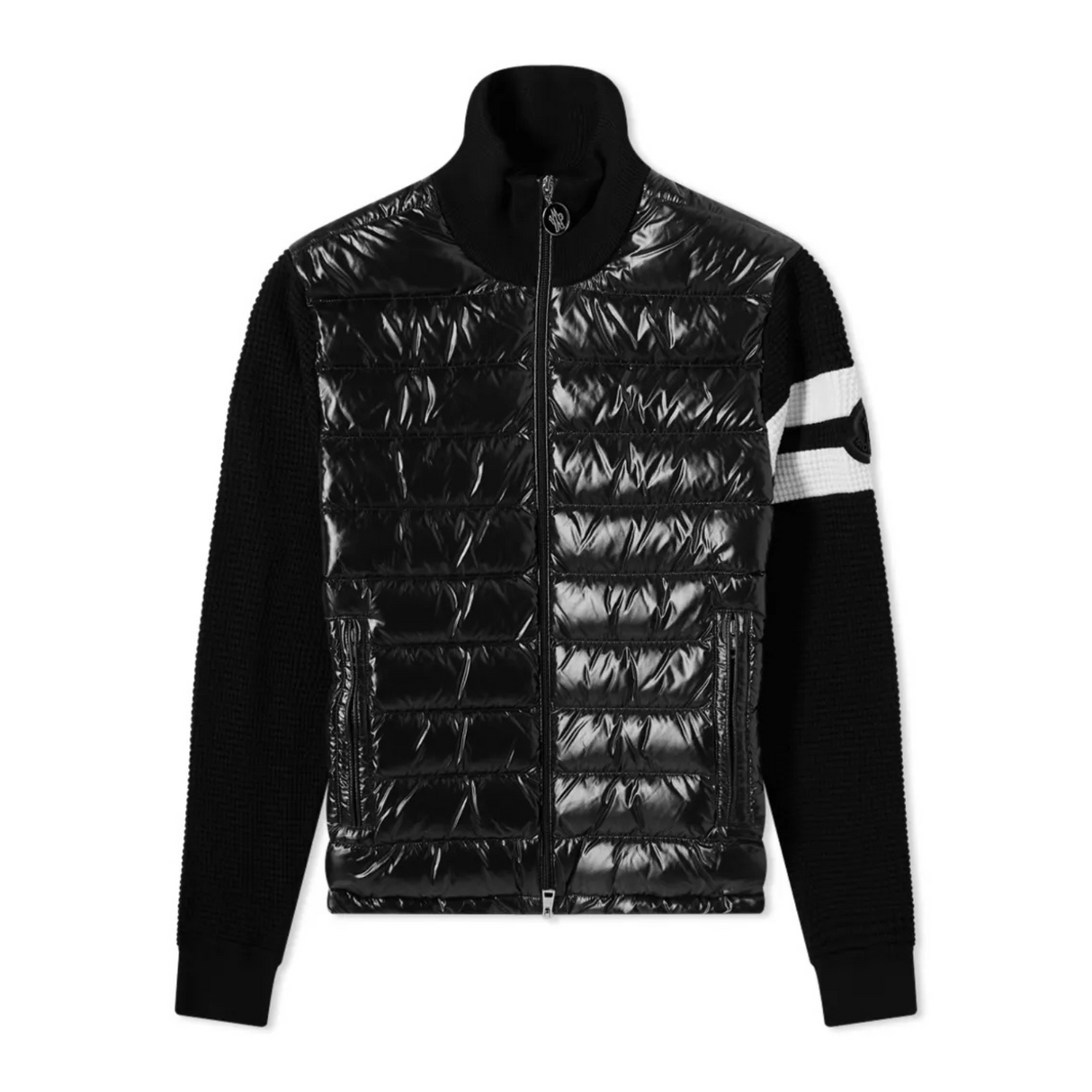 Moncler Sleeve Striped Down Cardigan / M