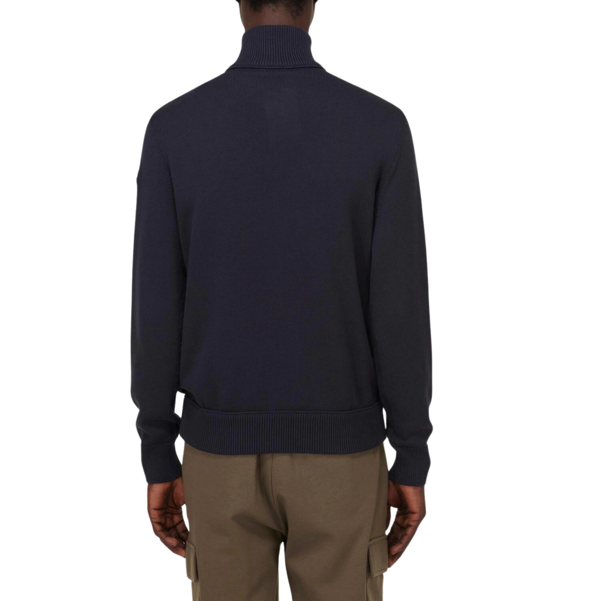 Moncler Leather-Trimmed Cotton Cardigan / S