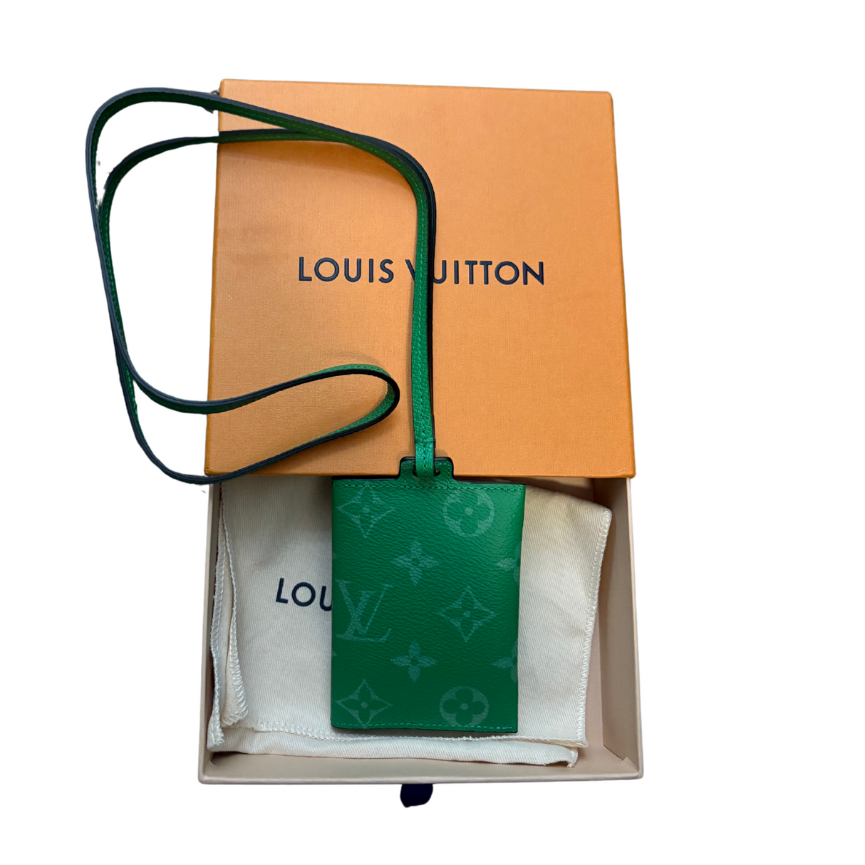 Louis Vuitton Card Holder Necklace Monogram Canvas