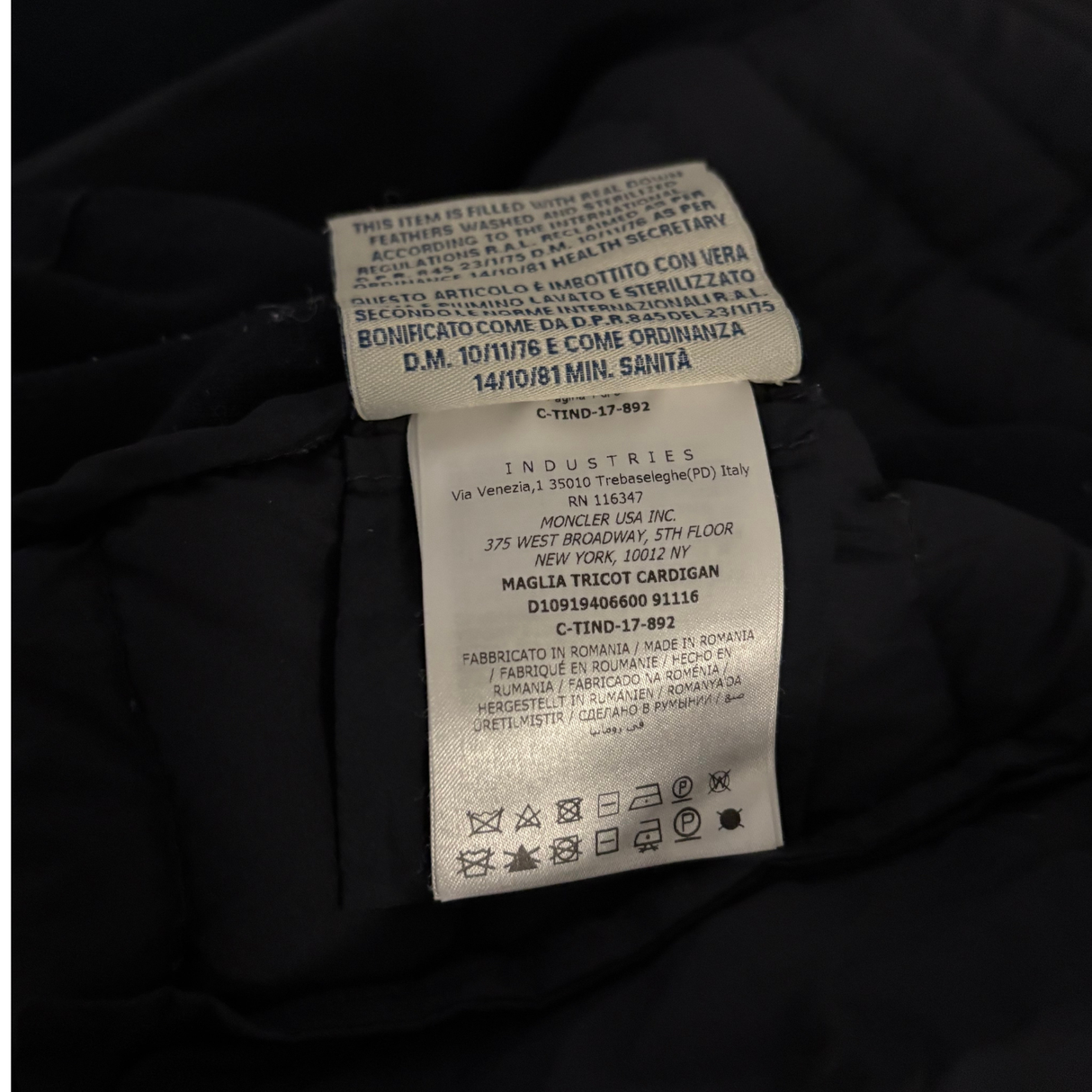 Moncler Down Cardigan / M