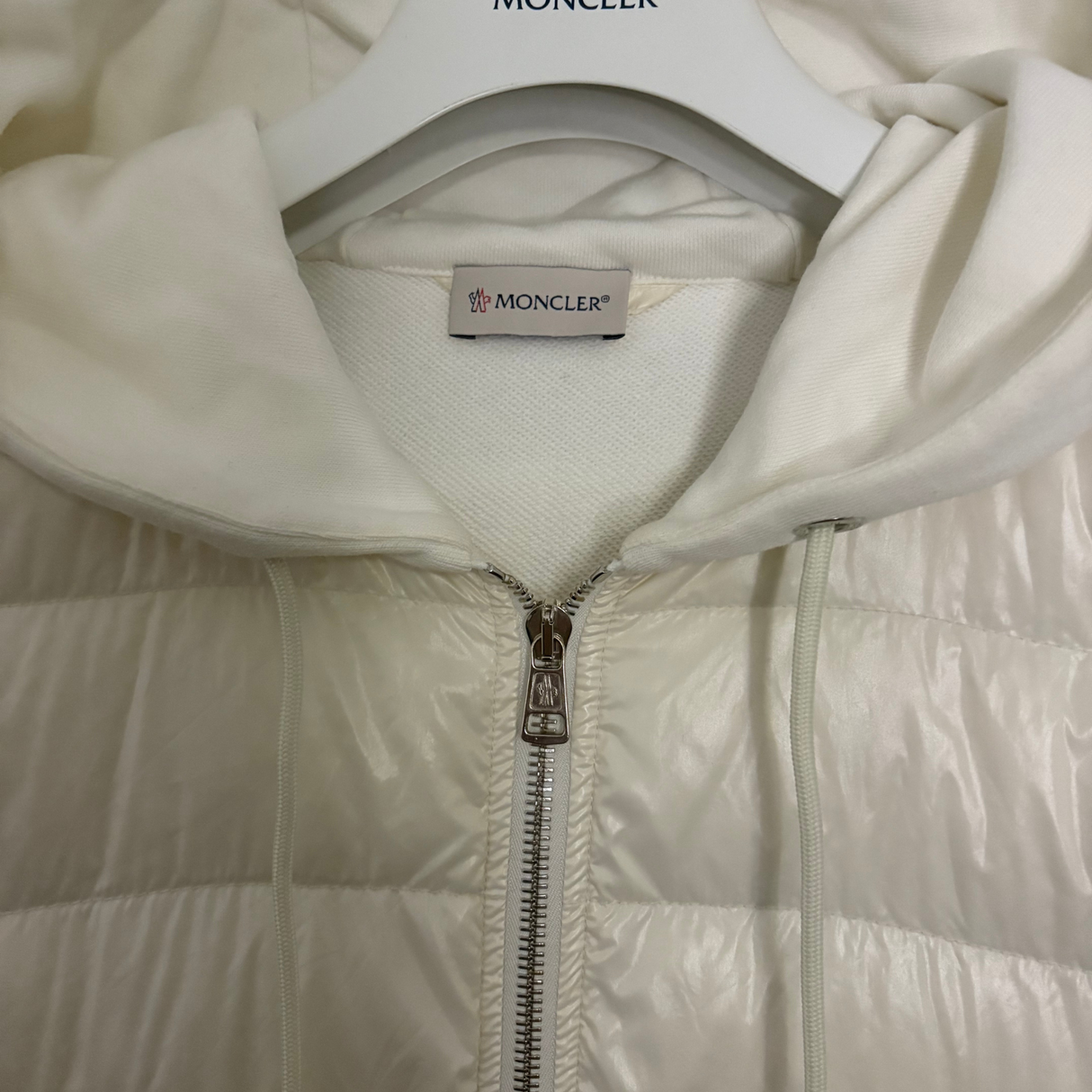 Moncler Hooded Down Cardigan / Large