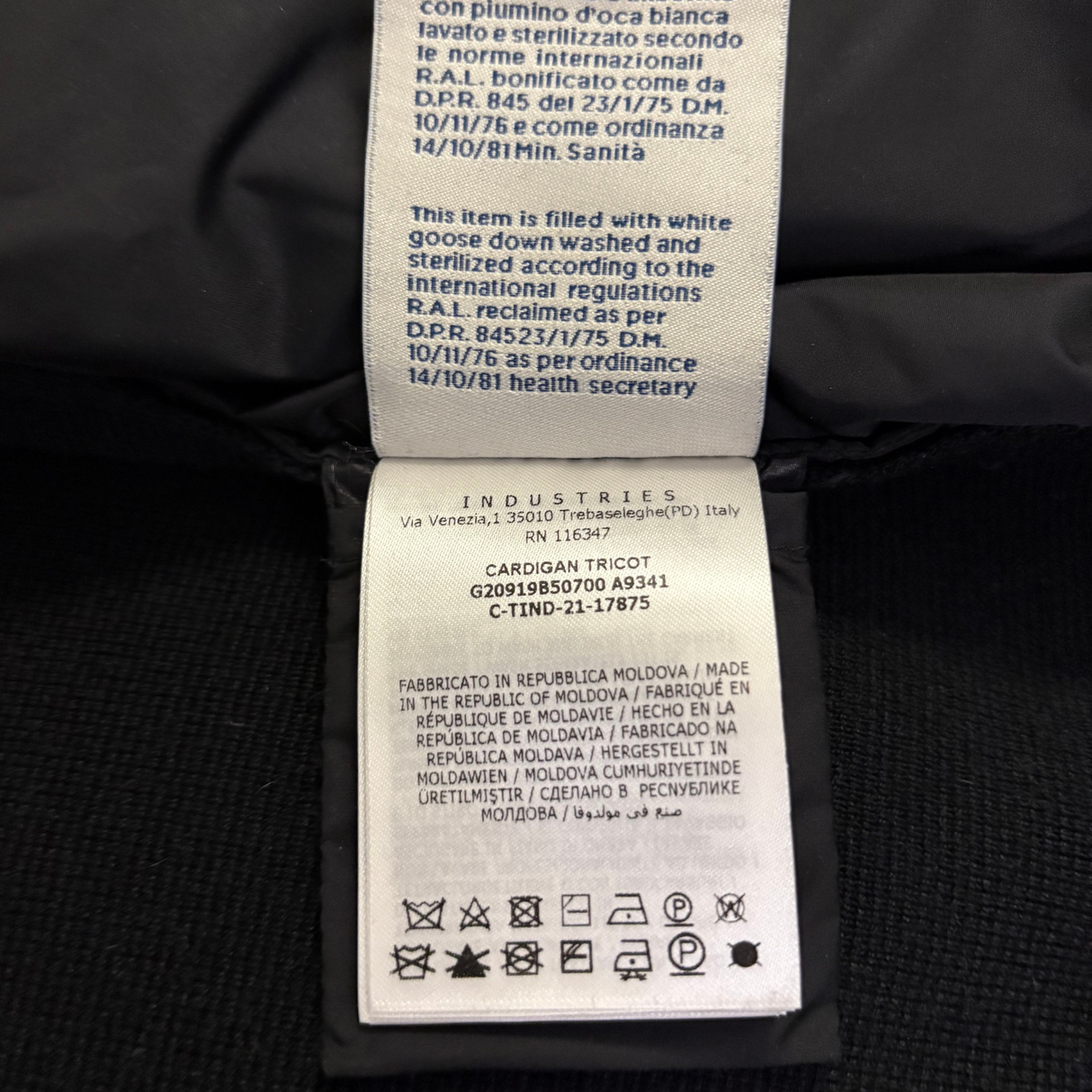 Moncler Down Cardigan / M