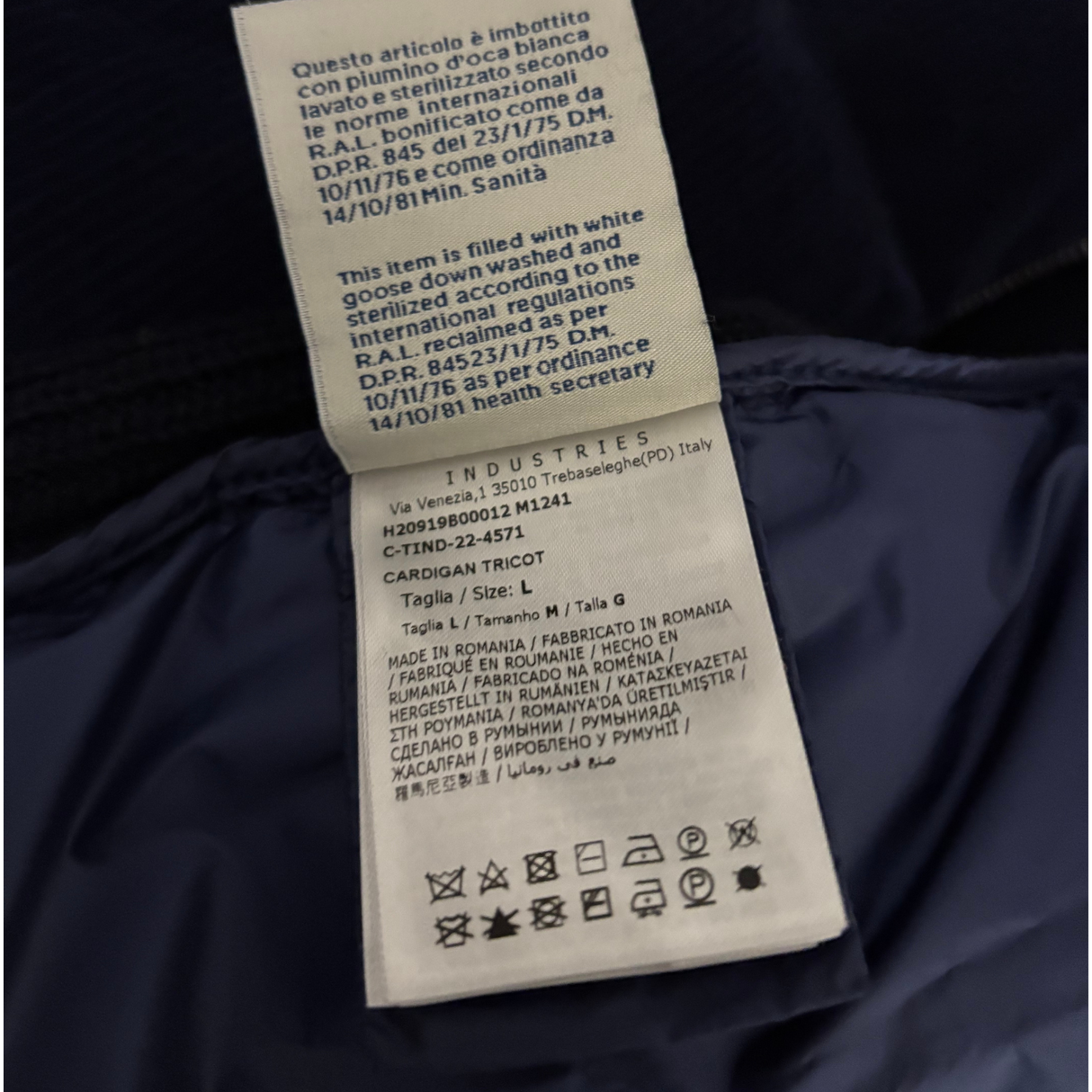 Moncler Velvet Cardigan / L