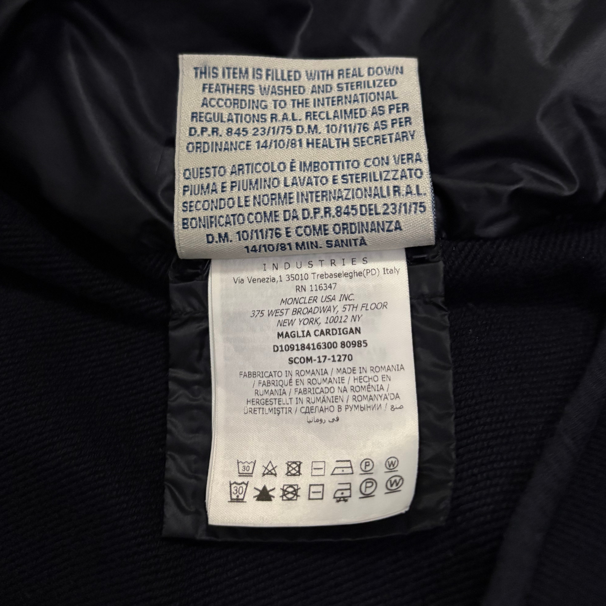 Moncler Down Cardigan / L