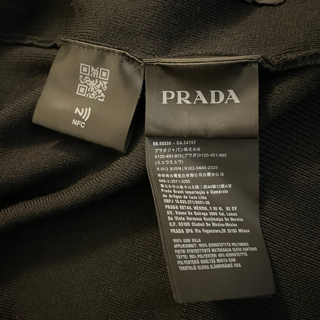 Prada Logo Cardigan / 54